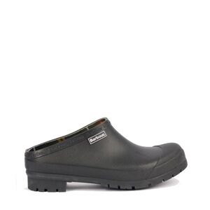 The Barbour Quinn Clogs Size 10 Black Plaid Interior Rubber